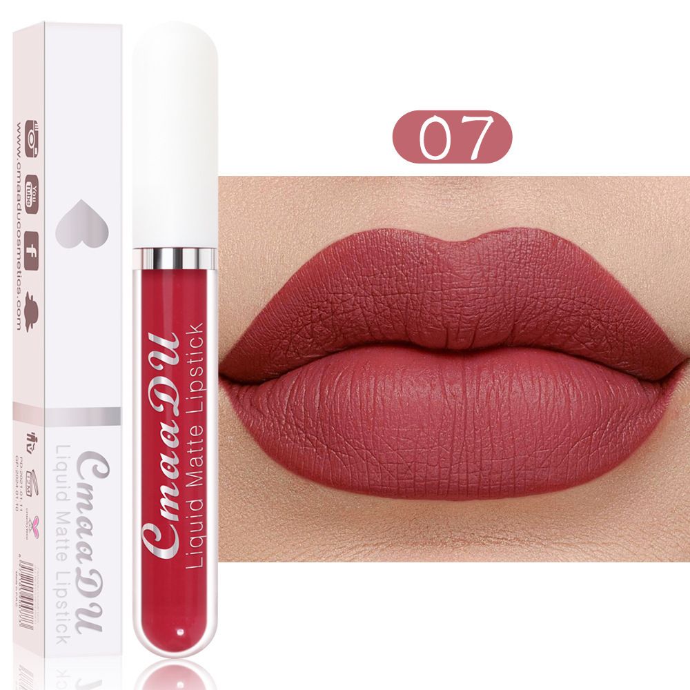 18 Color Waterproof Liquid Matte Lipstick Long Lasting Sexy Red Moisturizing Lip Gloss Velvet Non-Stick Lip Tint Makeup Cosmetic B2-688