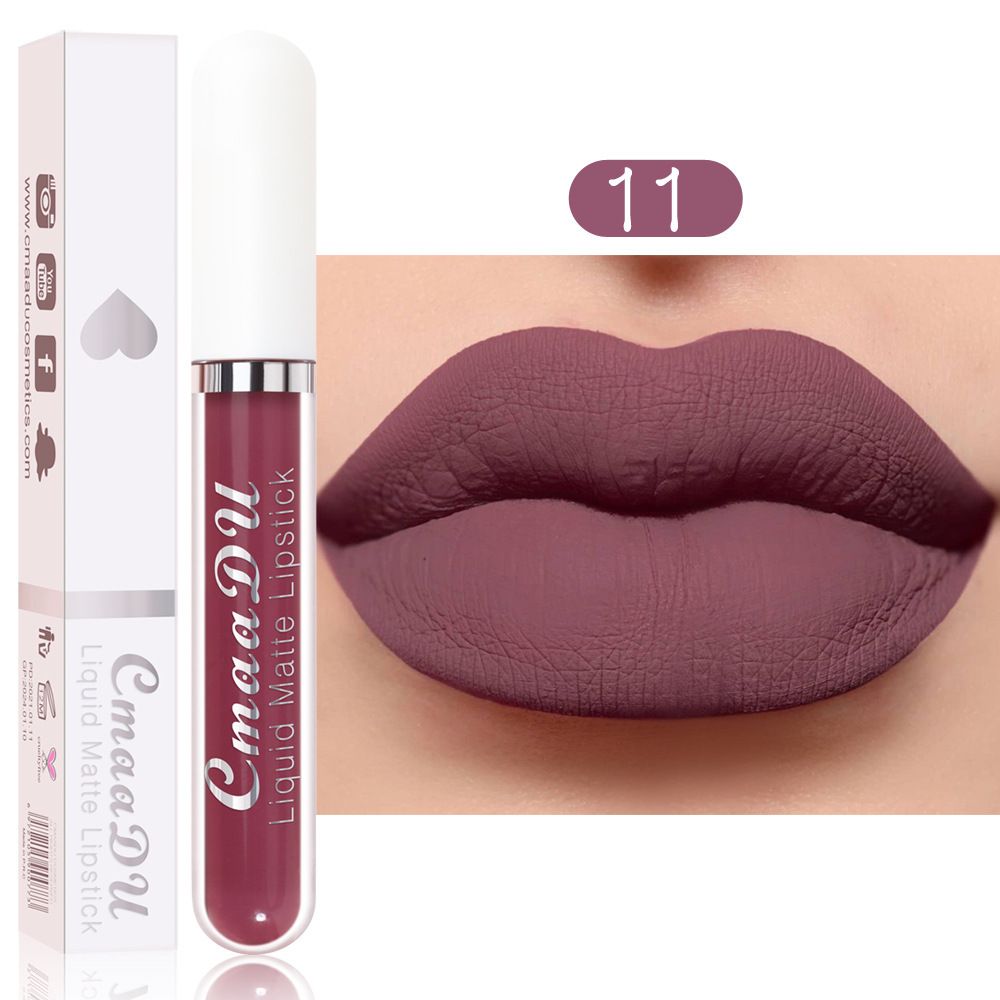 18 Color Waterproof Liquid Matte Lipstick Long Lasting Sexy Red Moisturizing Lip Gloss Velvet Non-Stick Lip Tint Makeup Cosmetic B2-688