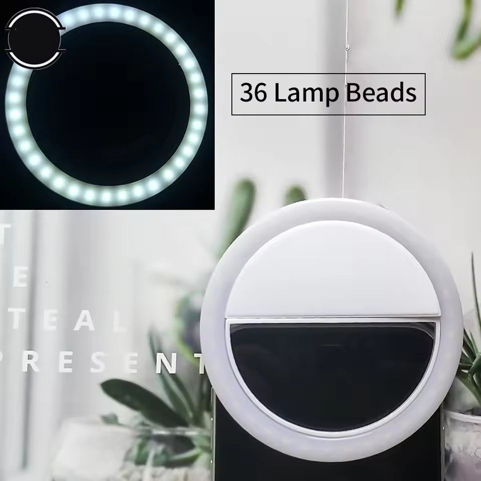 Led Selfie Ring Light Mobile Phone Lens LED Selfie Lamp Ring   Selfie Clip Light Accessorie B2-525