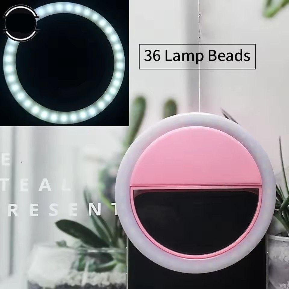 Led Selfie Ring Light Mobile Phone Lens LED Selfie Lamp Ring   Selfie Clip Light Accessorie B2-525