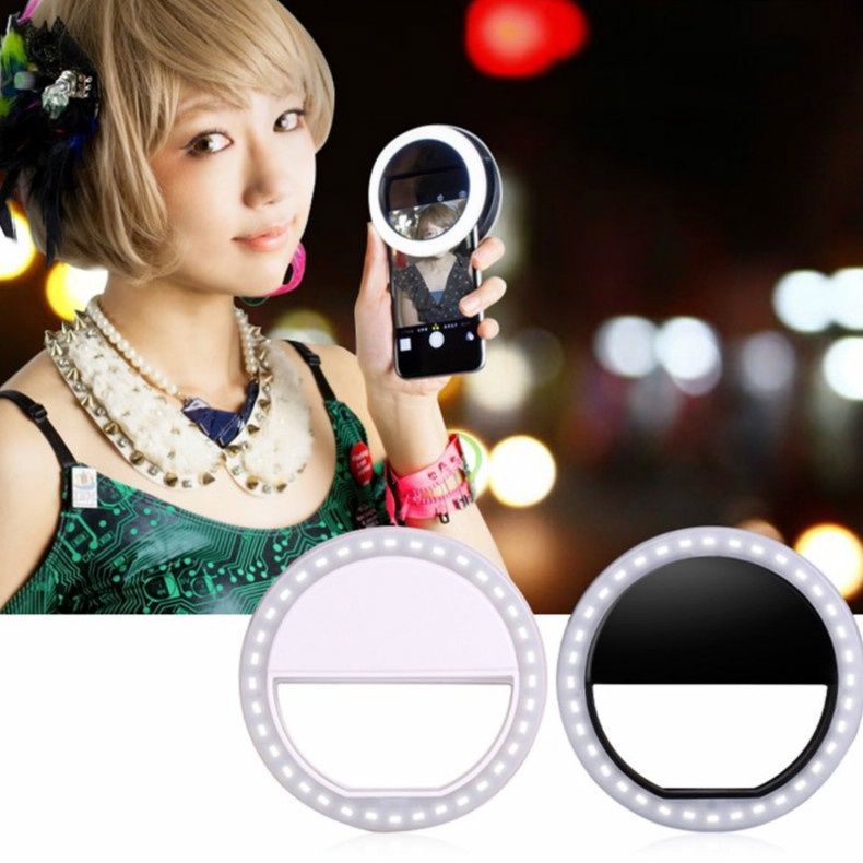 Led Selfie Ring Light Mobile Phone Lens LED Selfie Lamp Ring   Selfie Clip Light Accessorie B2-525