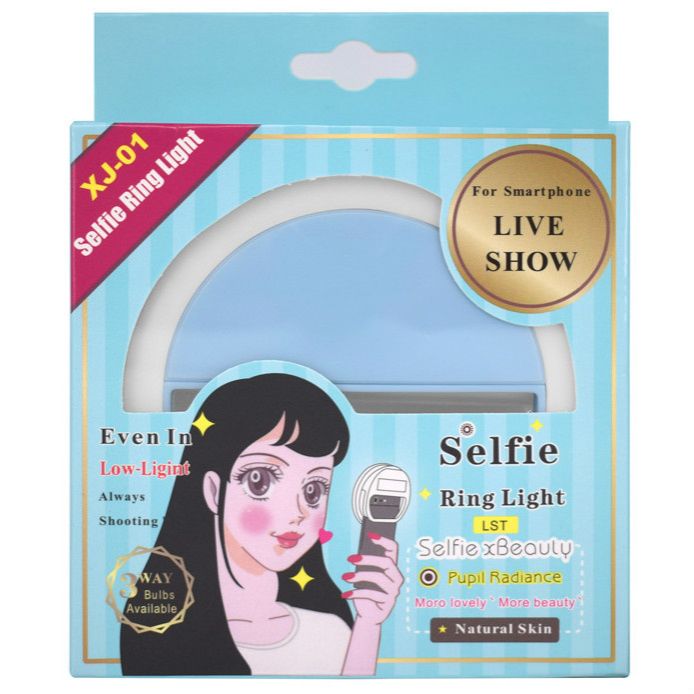 Led Selfie Ring Light Mobile Phone Lens LED Selfie Lamp Ring   Selfie Clip Light Accessorie B2-525