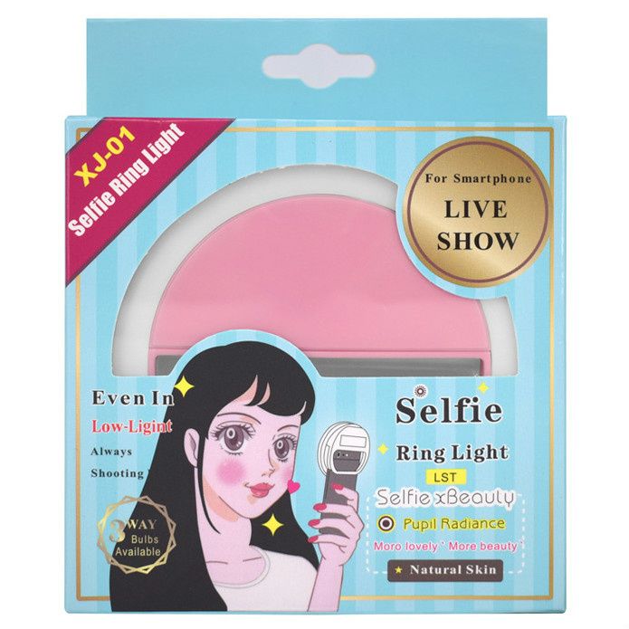 Led Selfie Ring Light Mobile Phone Lens LED Selfie Lamp Ring   Selfie Clip Light Accessorie B2-525