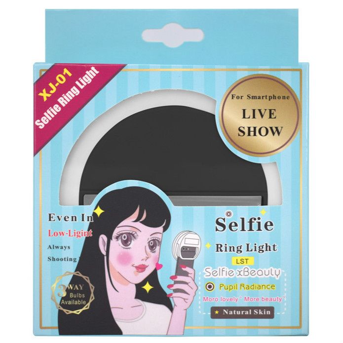 Led Selfie Ring Light Mobile Phone Lens LED Selfie Lamp Ring   Selfie Clip Light Accessorie B2-525
