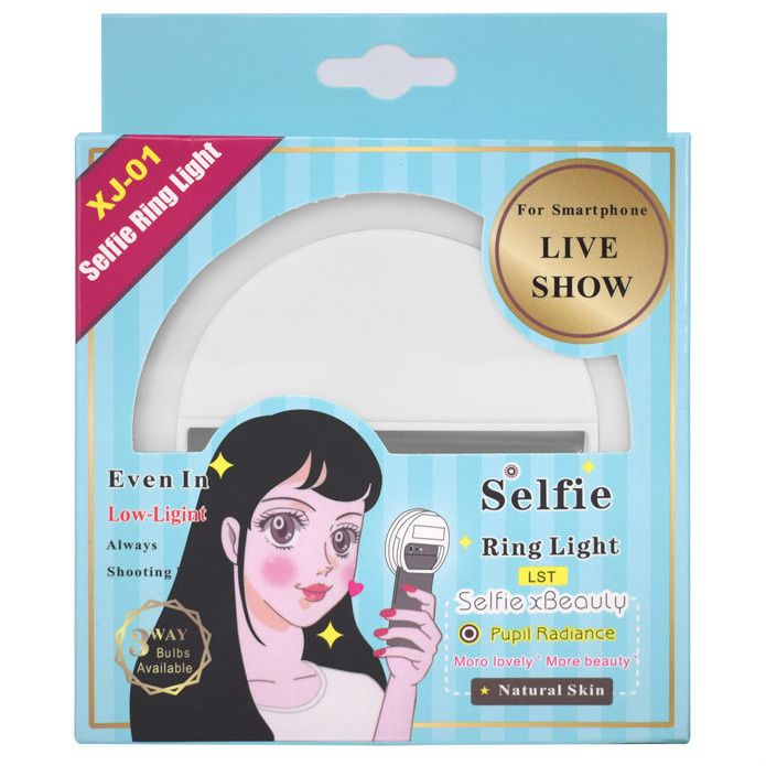 Led Selfie Ring Light Mobile Phone Lens LED Selfie Lamp Ring   Selfie Clip Light Accessorie B2-525