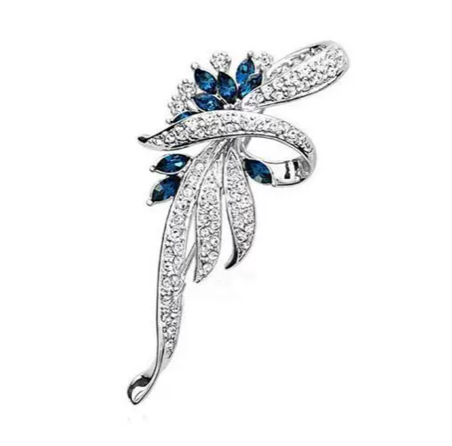 Fashion Crystal Brooch Elegant Bauhinia Brooches Lapel Pin Rhinestone Brooches Wedding Corsage Women Jewelry  A-1578
