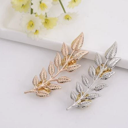 Unisex Simple Brooch Chic Leaf shape shirt sweater Collar Lapel Pin clothing accessories brooch jewelry A-27