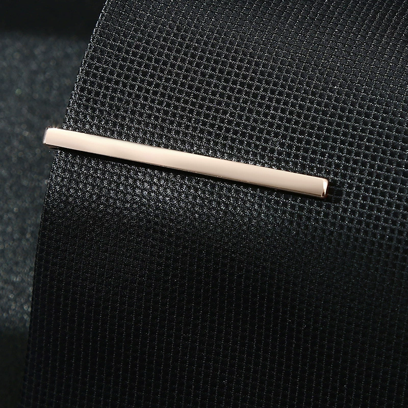 New Simple Fashion Men's Tie Clip Metal Tone Simple Bar Buckle Practical Tie Buckle Men's Gift Tie Pin A-1765