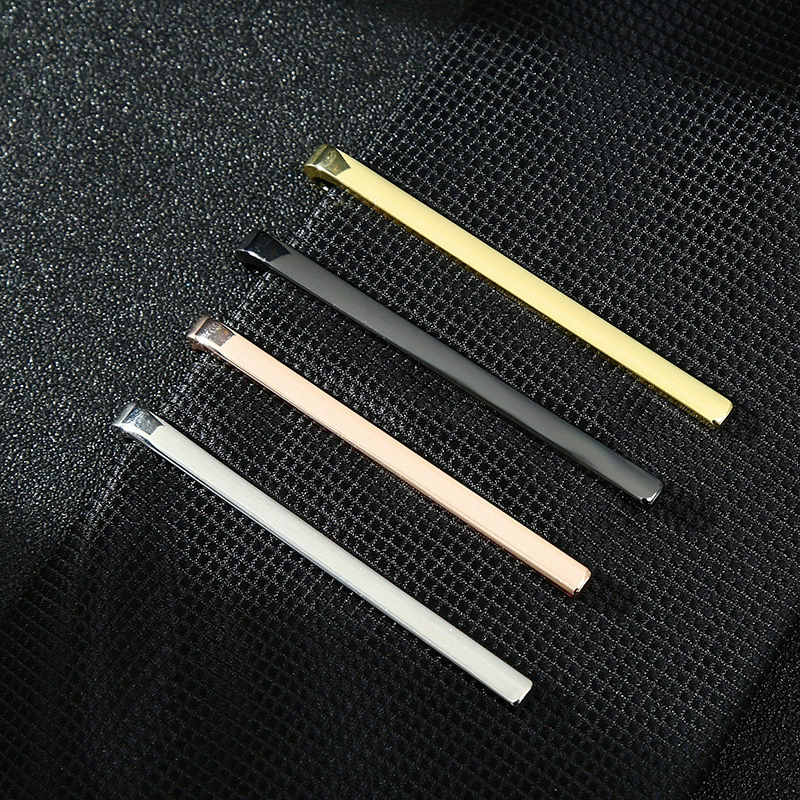 New Simple Fashion Men's Tie Clip Metal Tone Simple Bar Buckle Practical Tie Buckle Men's Gift Tie Pin A-1765