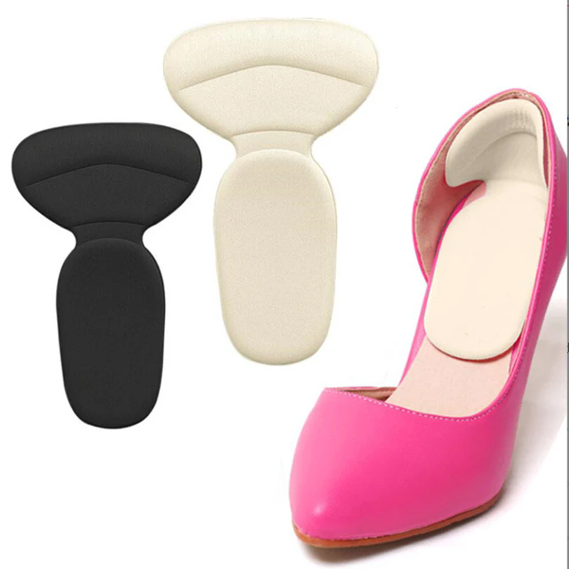 T Shape Sponge Heel Stickers Shoe Cushion Heel Protector for Shoes High Heels Inserts Heel Pads Shoe Adjuster Women Half Insoles B2-65-1