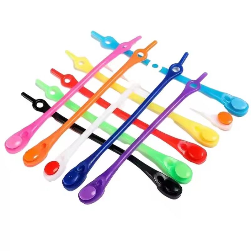 12pcs Silicone Shoelaces Round Elastic Shoe Laces Safty No Tie Shoelace For Men Women children All Sneakers Fit Strap Shoe Laces E-1218