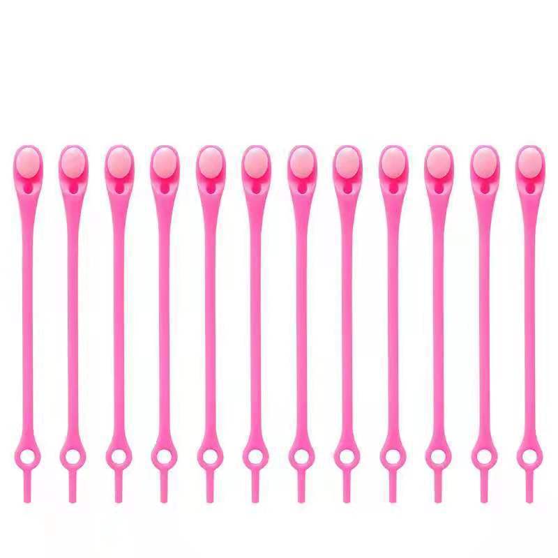 12pcs Silicone Shoelaces Round Elastic Shoe Laces Safty No Tie Shoelace For Men Women children All Sneakers Fit Strap Shoe Laces E-1218