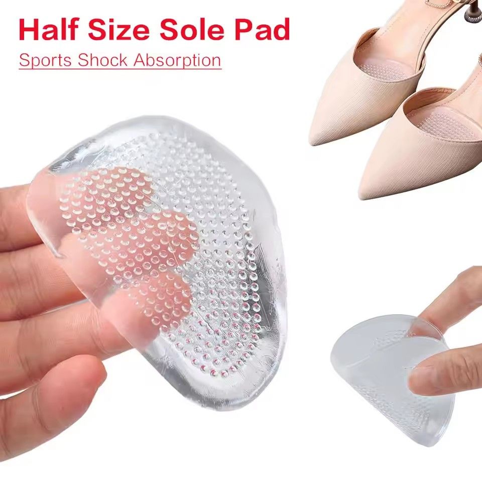 Silicone Gel Forefoot Insole Shoes Pads High Heel Soft Orthopedic Insole Anti-Slip Foot Protection Pain Relief Foot Cushions B2-69