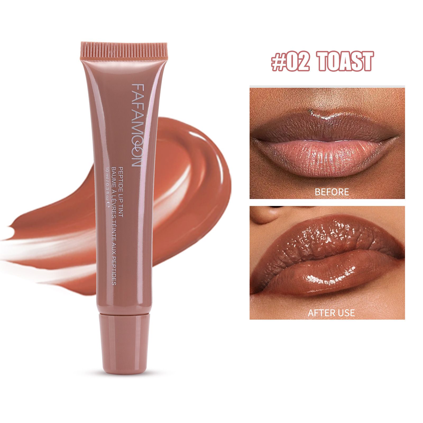 5-color Glossy Lip Balm, Moisturizing, Hydrating and Lightening Lip Lines, Fruity Makeup Liquid, Tinted Lip Balm Suitable for Da B2-980
