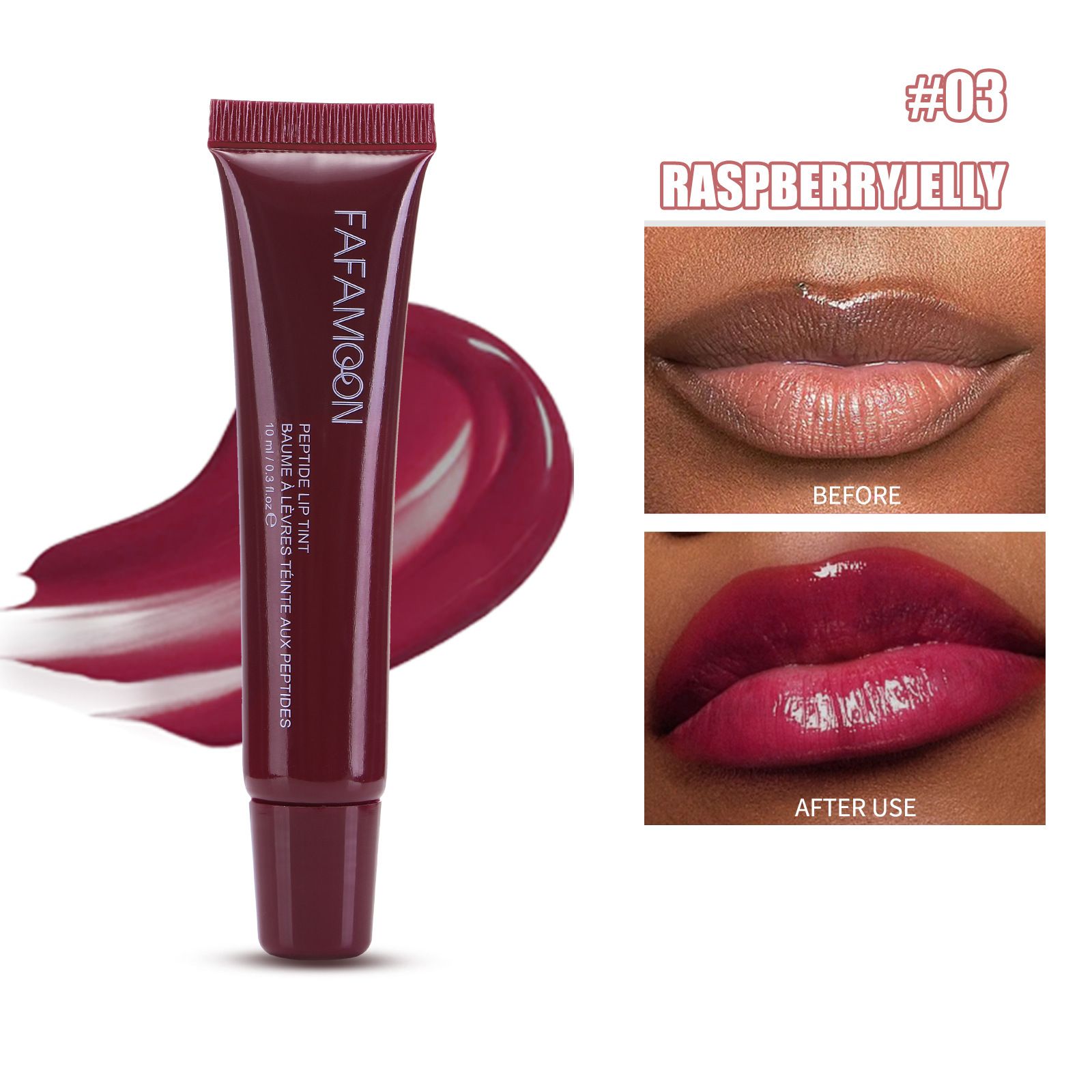5-color Glossy Lip Balm, Moisturizing, Hydrating and Lightening Lip Lines, Fruity Makeup Liquid, Tinted Lip Balm Suitable for Da B2-980