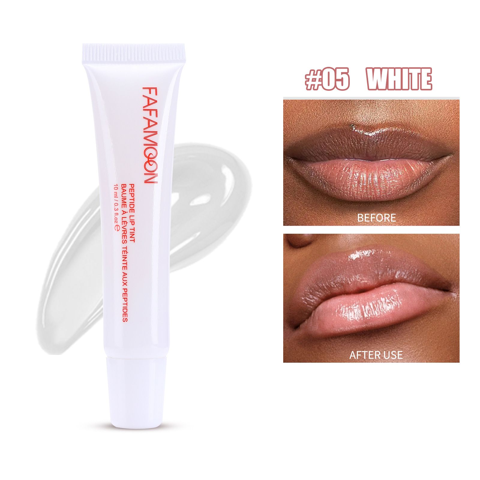 5-color Glossy Lip Balm, Moisturizing, Hydrating and Lightening Lip Lines, Fruity Makeup Liquid, Tinted Lip Balm Suitable for Da B2-980