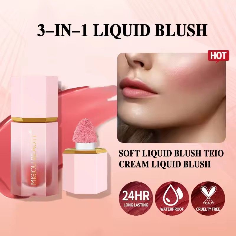 Matte Liquid Blush Stick Lasting Easy Color Blush Cream for Lips and Cheeks Concealer Waterproof Lip Gloss Makeup. B2-885