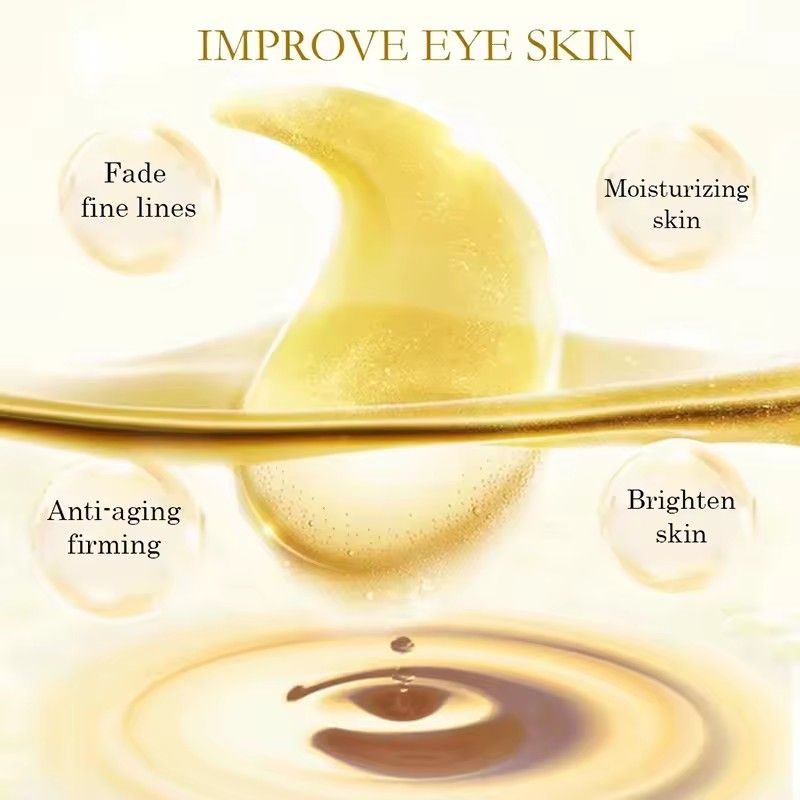 5Pairs Crystal Gold Eye Patches Anti Dark Circles Remove Eye Bags Moisturizing Golden Collagen Eye Mask Skin Care Eyes B2--107