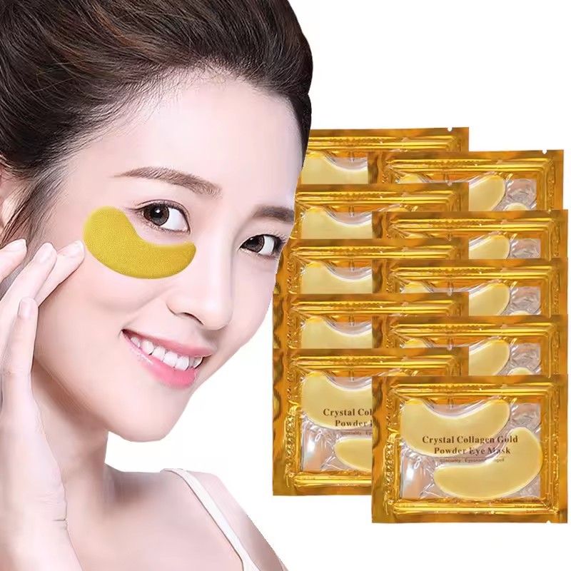 5Pairs Crystal Gold Eye Patches Anti Dark Circles Remove Eye Bags Moisturizing Golden Collagen Eye Mask Skin Care Eyes B2--107