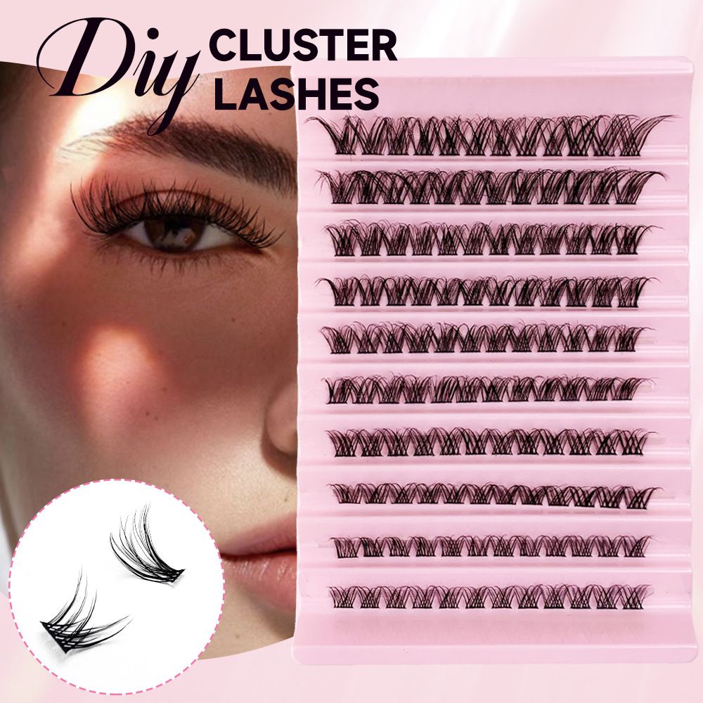 DIY Individual Lashes D Curl Fluffy Cluster Lashes DIY Eyelash Extension B2-954