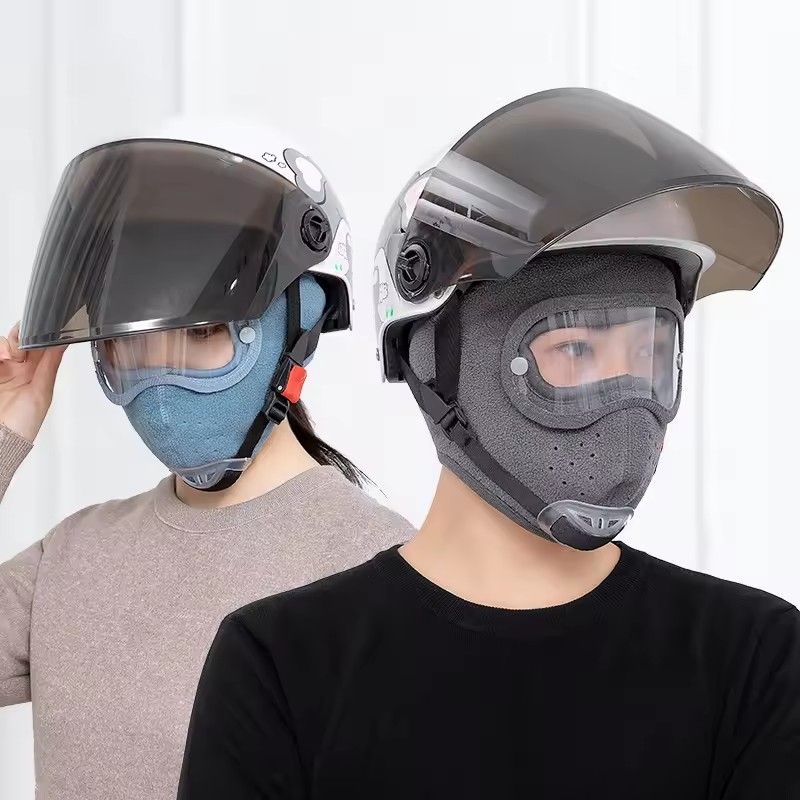 Autumn Winter Warm face shield Breathable Polar Fleece Outdoor Riding Windproof HD Goggles Anti-fog Mask For Men Women FZ-428