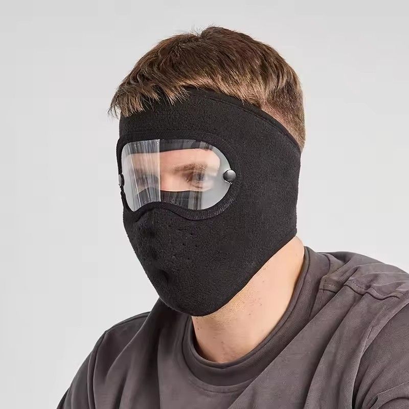 Autumn Winter Warm face shield Breathable Polar Fleece Outdoor Riding Windproof HD Goggles Anti-fog Mask For Men Women FZ-428