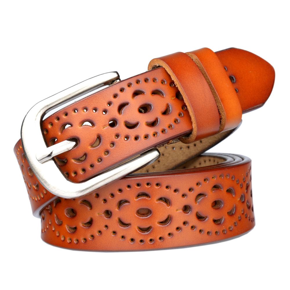 High Quality Luxury Women belt genuine leather female waist strap top pin buckle belts for women lady waistband