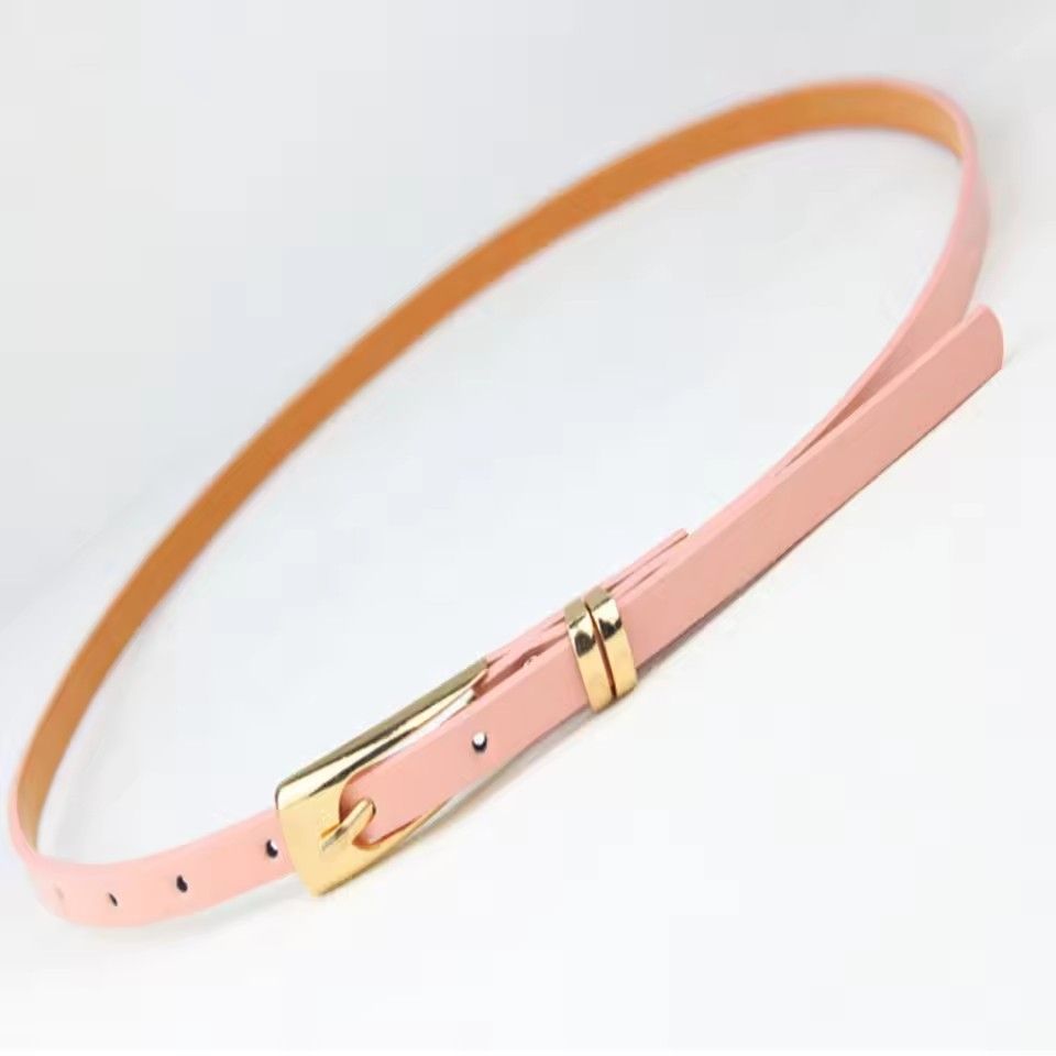 105cm Fashion Candy Color PU Waist Belt for Women Decorative Belts Womens Accessories
