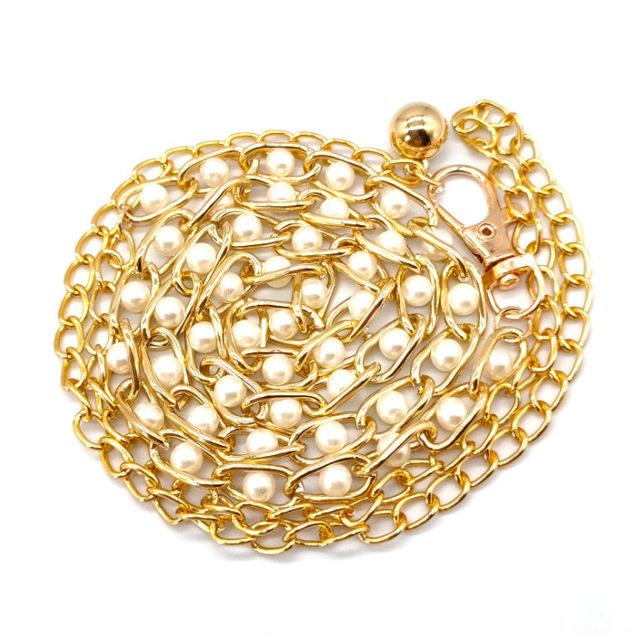 Metal Ball Pendant Waist Chain Women Thin Belt Gold Sliver Color Long Girdle Female Strap For Dress Skirt Decorative Waistband E-1