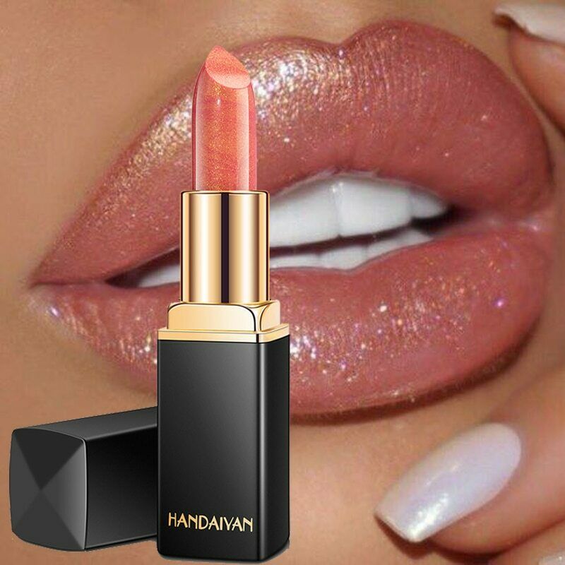Waterproof Nude Glitter Lipstick Makeup Long Lasting Velve Red Mermaid Sexy Shimmer Lip Stick Cosmetics Beauty B2-775