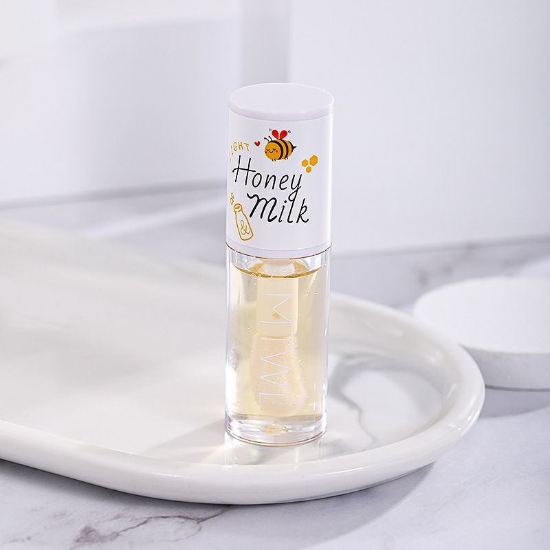 Honey Peach Tinted Lip Oil Lip Enhancer Serum Long Lasting Non-stick Moisturizes Vitamin E Lip Beauty Lip Care Serum B2-859 view 6