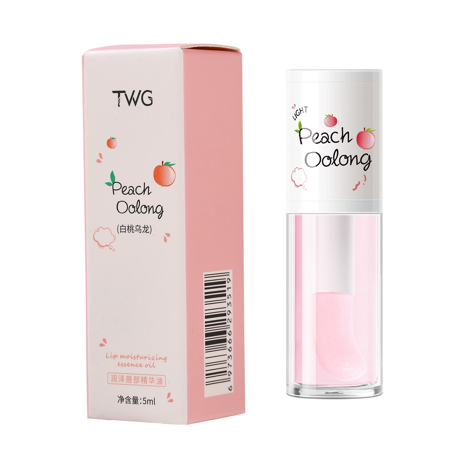 Honey Peach Tinted Lip Oil Lip Enhancer Serum Long Lasting Non-stick Moisturizes Vitamin E Lip Beauty Lip Care Serum B2-859 view 7