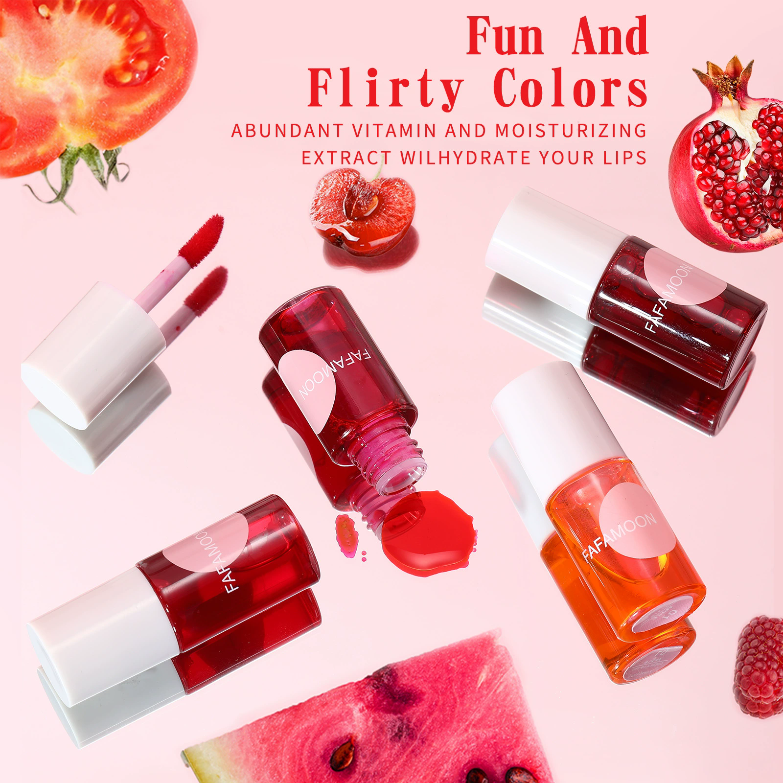 Mini Water Liquid Tint Moisturizing Lip Gloss Mirror Lip Glaze Long Lasting Waterproof Lipstick Rosered Lip Cheek Rouge Cosmetic B2-993