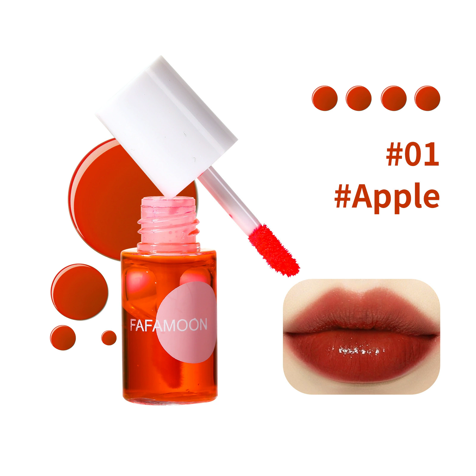 Mini Water Liquid Tint Moisturizing Lip Gloss Mirror Lip Glaze Long Lasting Waterproof Lipstick Rosered Lip Cheek Rouge Cosmetic B2-993