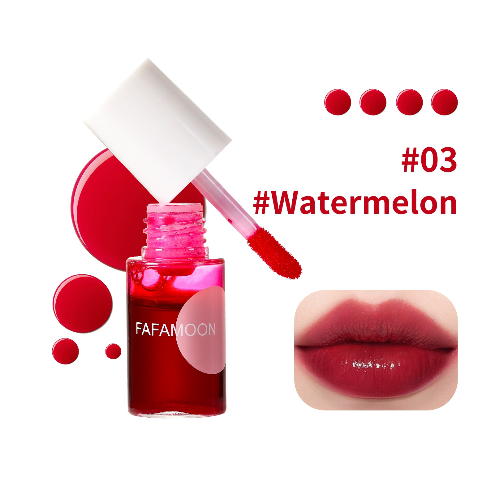 Mini Water Liquid Tint Moisturizing Lip Gloss Mirror Lip Glaze Long Lasting Waterproof Lipstick Rosered Lip Cheek Rouge Cosmetic B2-993