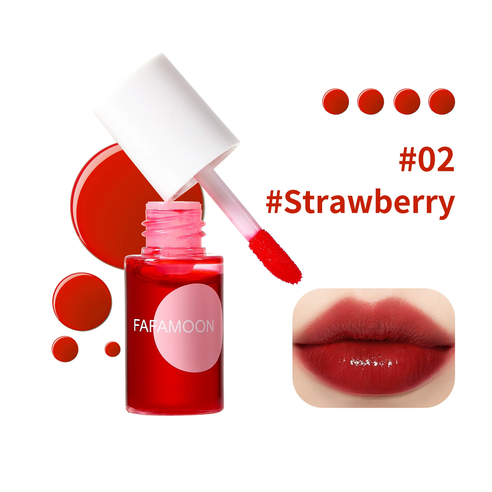 Mini Water Liquid Tint Moisturizing Lip Gloss Mirror Lip Glaze Long Lasting Waterproof Lipstick Rosered Lip Cheek Rouge Cosmetic B2-993