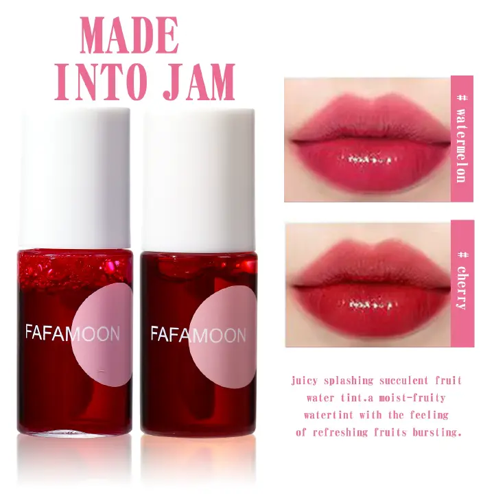 Mini Water Liquid Tint Moisturizing Lip Gloss Mirror Lip Glaze Long Lasting Waterproof Lipstick Rosered Lip Cheek Rouge Cosmetic B2-993