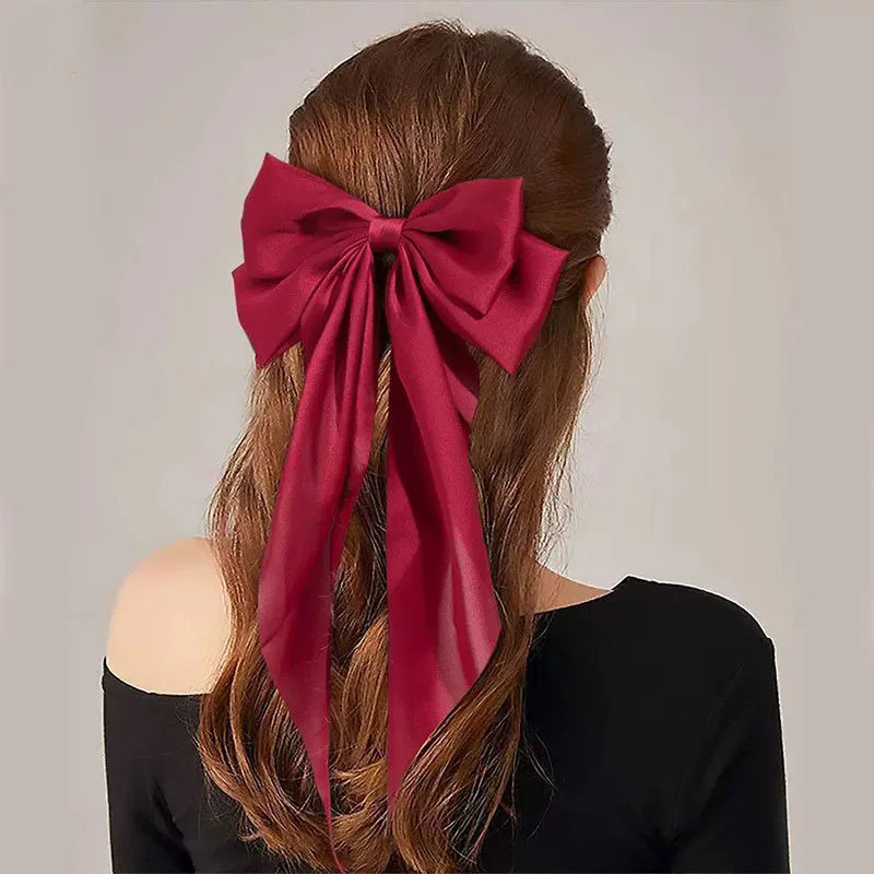 New Bows Hair Clips Bow Barrette Headband for Girl Bow Ribbon Hair Clip C-320