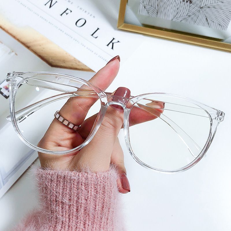 Transparent Computer Glasses Frame Women Men Anti Blue Light Round Eyewear Blocking Glasses Optical Spectacle Eyeglass FZ-305