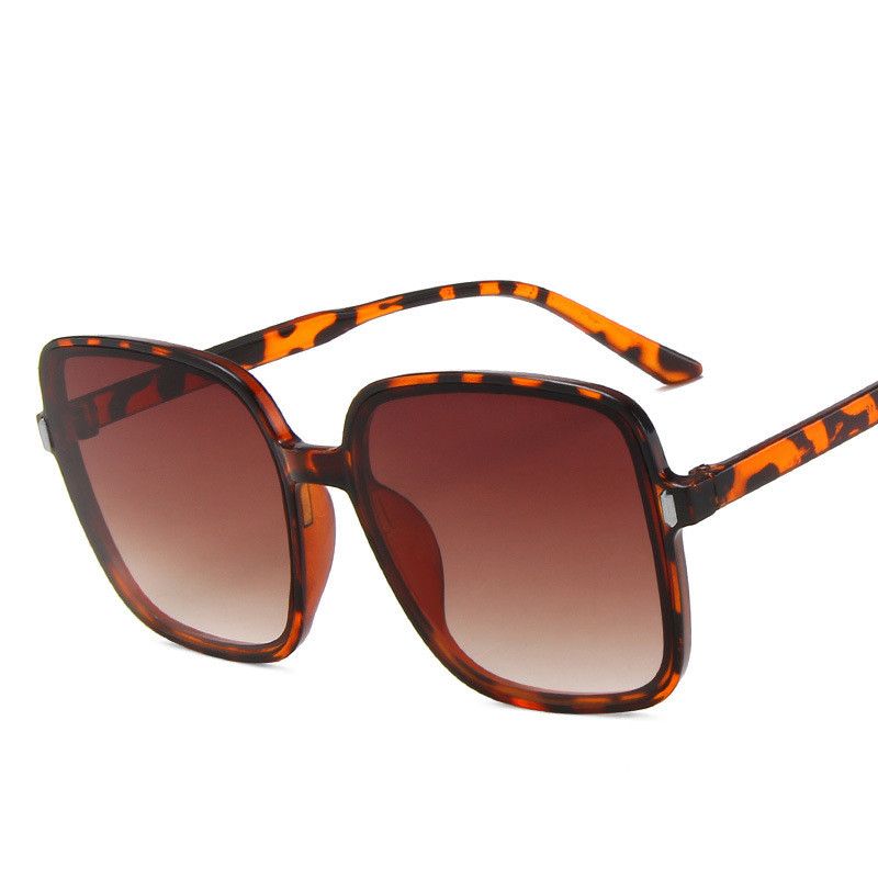 Men Women Oversized Sun Glasses Fashion  Gradient Color Sunglasses Unisex Retro Square Frame Travel Goggle Shades Eyewear FZ-386