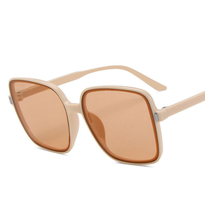 Men Women Oversized Sun Glasses Fashion  Gradient Color Sunglasses Unisex Retro Square Frame Travel Goggle Shades Eyewear FZ-386
