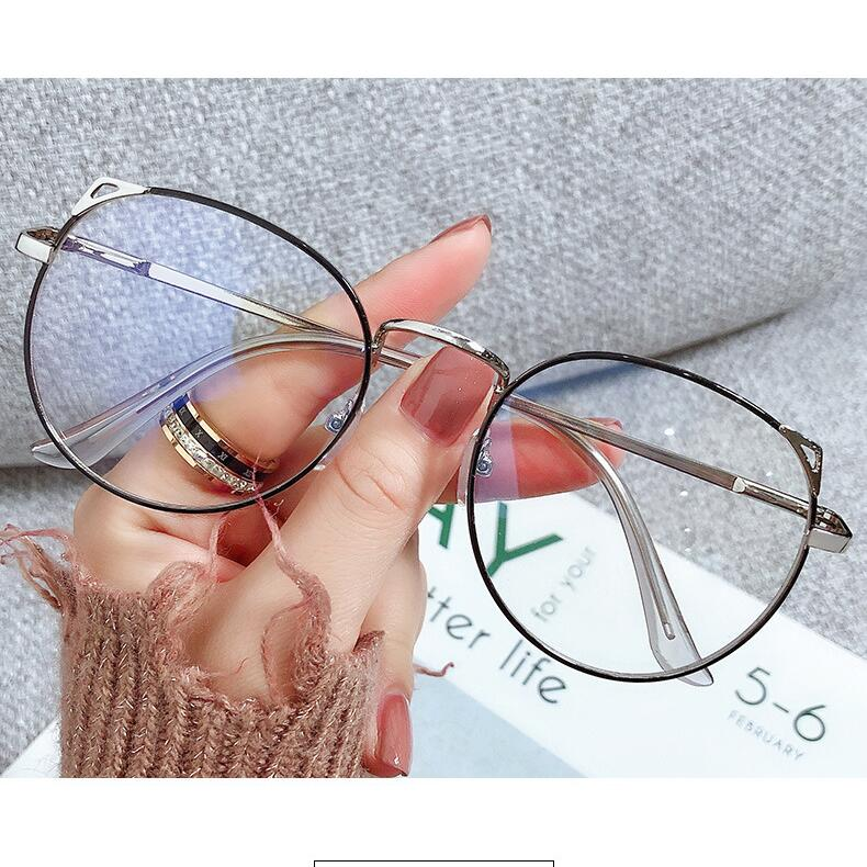 1pc Cat Ear Clear Lens Glasses TR Metal Frame Fashion Decorative Glasses Cute Spectacles For Women Girls FZ-324