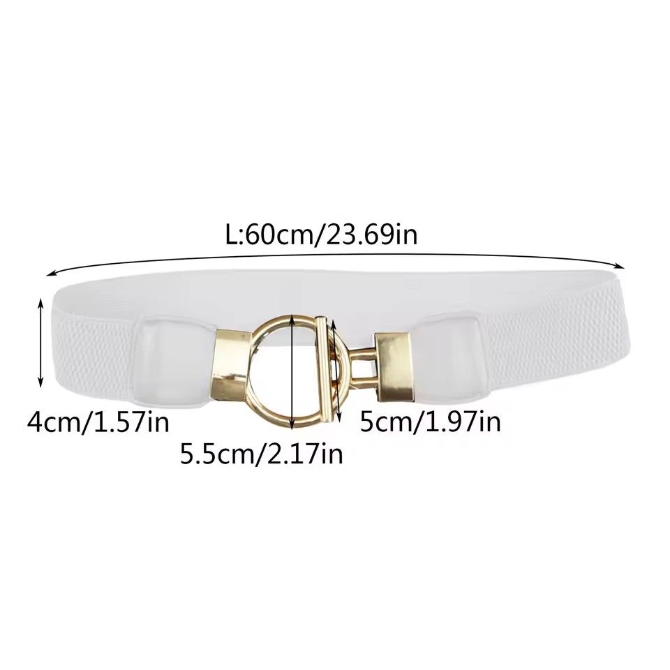 Womens Vintage Wide Elasticwaist Belt Dress Waist Sweater Coat Elastic Elastic Wide Waist Seal Flowers Shape Buckle Belt Fr Belt FZ-358