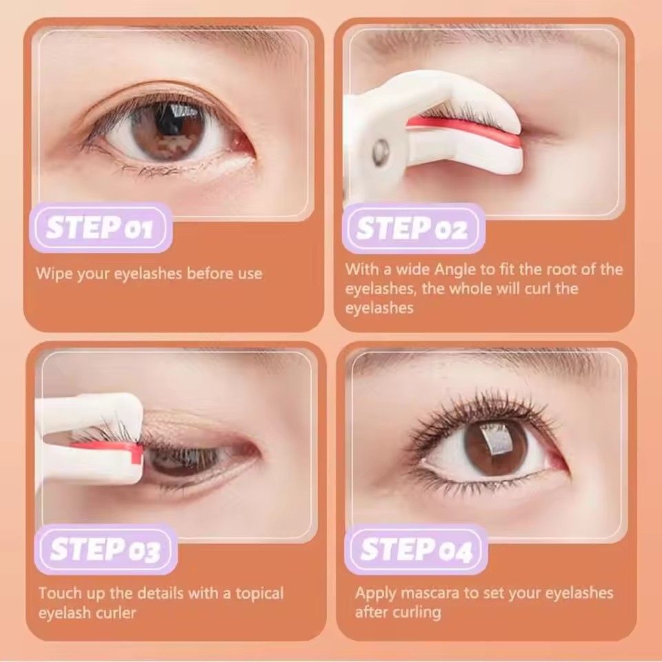 Natural Effect Eyelash Curler Cosmetic Tool Clip Silicone Pads Lash Curling Curler Eye Makeup Tools Eyelash Lift Tool