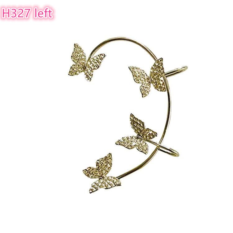 1pc Ear Cuff Clip Earrings Zircon Butterfly Without Piercing Sparkling Crystal Butterfly Earring Jewelry  A-1561