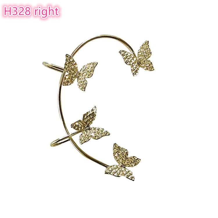 1pc Ear Cuff Clip Earrings Zircon Butterfly Without Piercing Sparkling Crystal Butterfly Earring Jewelry  A-1561