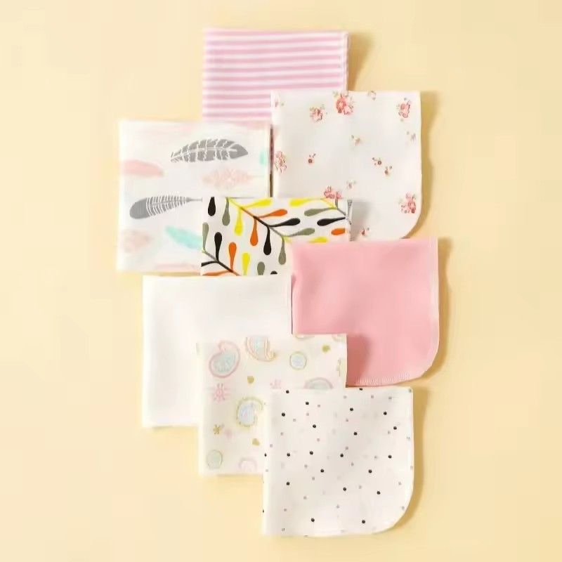 8pcs/pack 100% Cotton Newborn Baby Towels Saliva Towel Nursing Towel Baby Boys Girls Bebe Toalha Washcloth Handkerchief