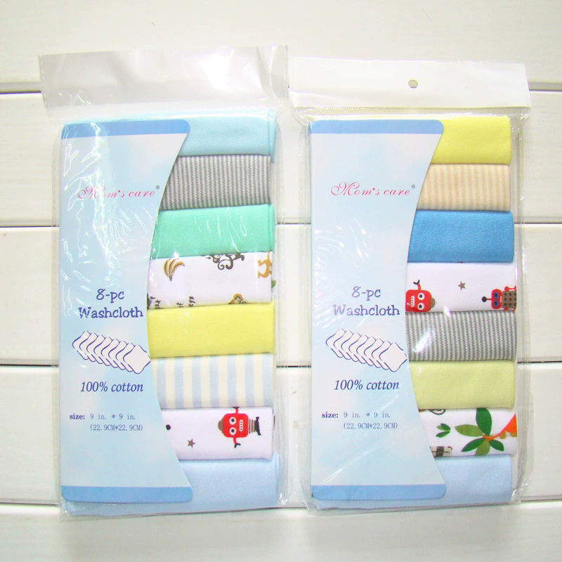 8pcs/pack 100% Cotton Newborn Baby Towels Saliva Towel Nursing Towel Baby Boys Girls Bebe Toalha Washcloth Handkerchief