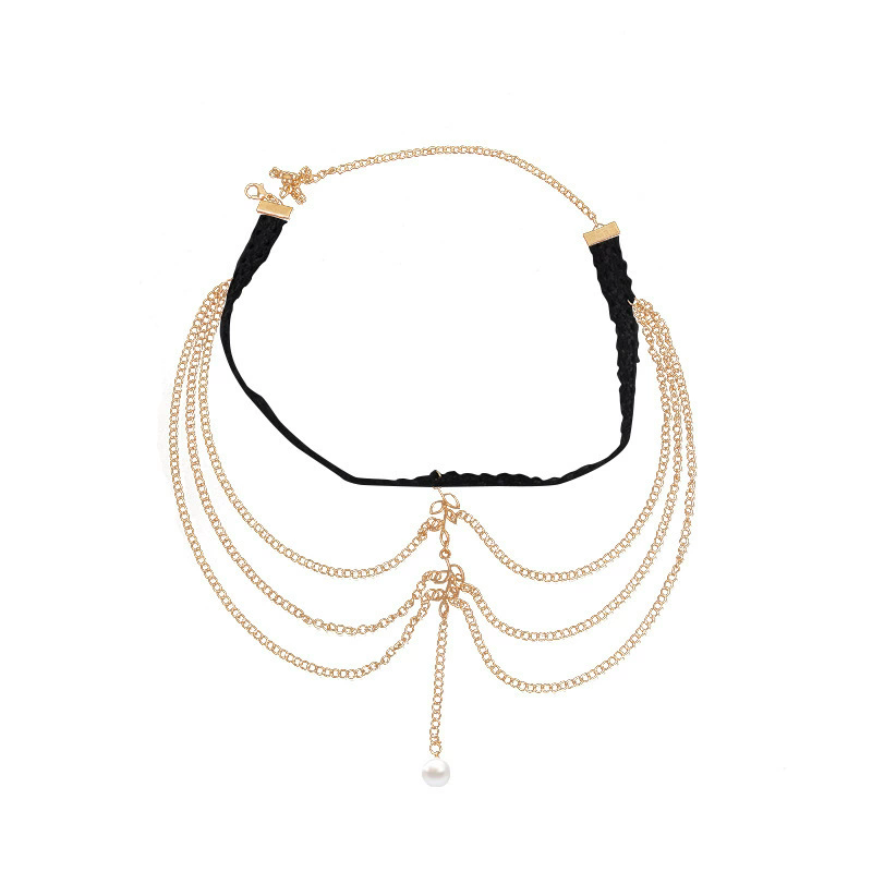 Leg Chain Multi-layer Chain Body Chain Jewelry Thigh Chain Elastic Multi-layer Leaf Leg Chain Female A-1531