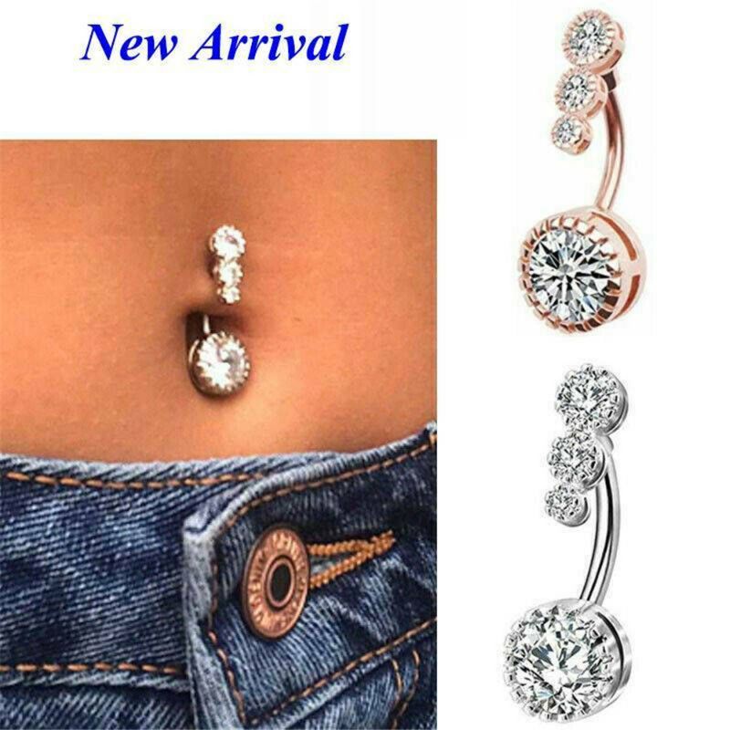 Hot new belly button round set zircon belly button navel ring piercing jewelry hot A-1832